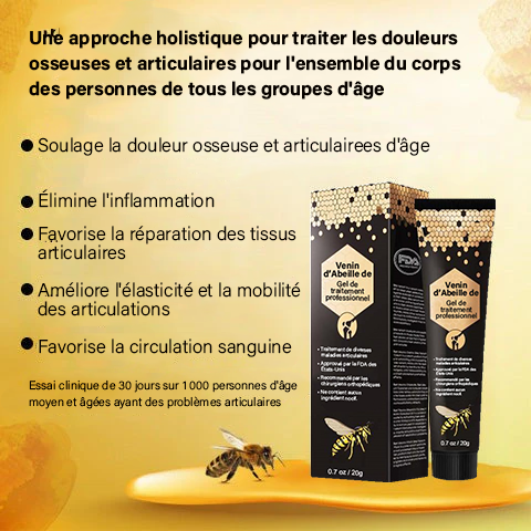 đ Gel Articulaire au Venin dâAbeille de Nouvelle-ZĂ©lande (Extrait dâabeille de Nouvelle-ZĂ©lande â SpĂ©cialement formulĂ© pour soulager les douleurs articulaires et les troubles orthopĂ©diques)