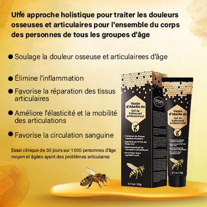 🐝 Gel Articulaire au Venin d’Abeille de Nouvelle-Zélande (Extrait d’abeille de Nouvelle-Zélande – Spécialement formulé pour soulager les douleurs articulaires et les troubles orthopédiques)